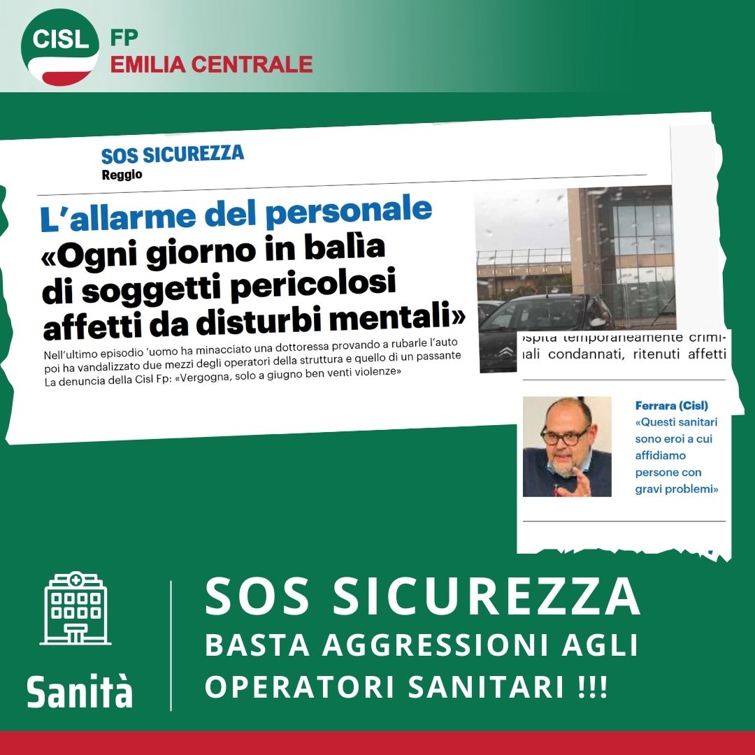 SOS Sicurezza! Basta aggressioni agli operatori sanitari!